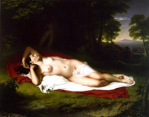 Ariadne Asleep On The Island Of Naxos by John Vanderlyn Oil Painting Reproductions