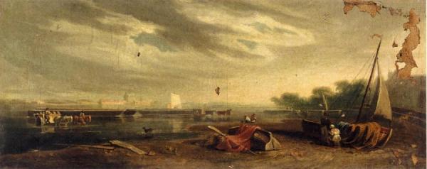 A River Landscape On The Thames by John Varley