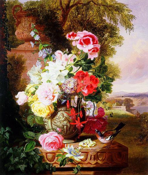 Floral Arrangement by John Wainwright Oil Painting Reproductions