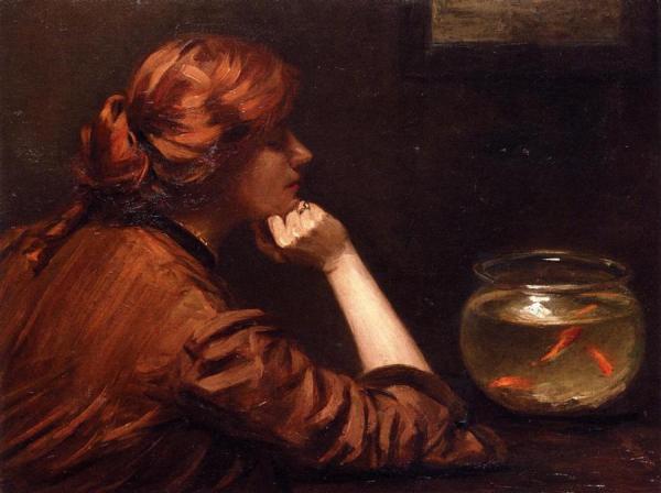 An Idle Moment by John White Alexander Oil Painting Reproductions