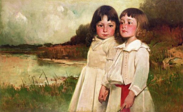 Portrait Of Kathrina Van Wagenen And Garrat Bleecker Van Wegenen by John White Alexander