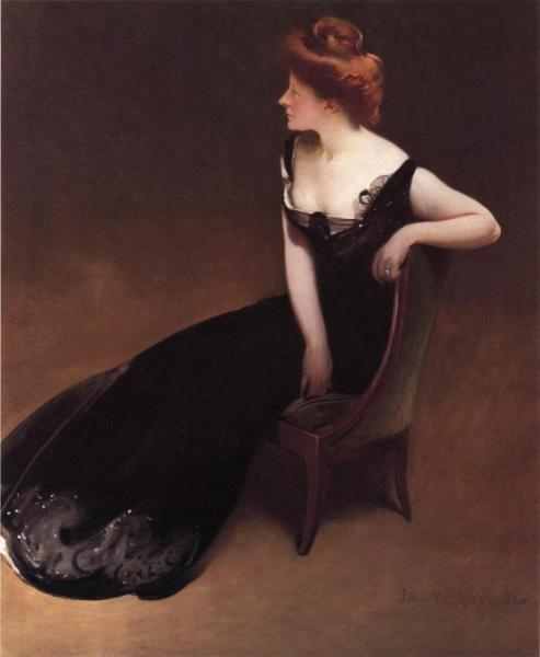 Portrait Of Mrs. V (mrs. Herman Duryea) by John White Alexander