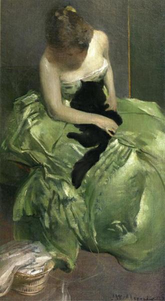 The Green Dress by John White Alexander