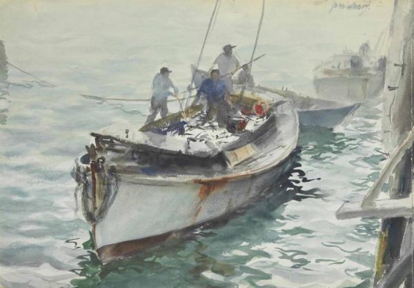 John Whorf Fishermen In Dory