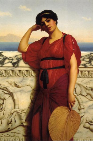 A Classical Lady by John William Godward Oil Painting Reproductions