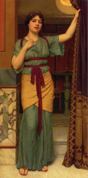 A Pompeian Lady by John William Godward Oil Painting Reproductions