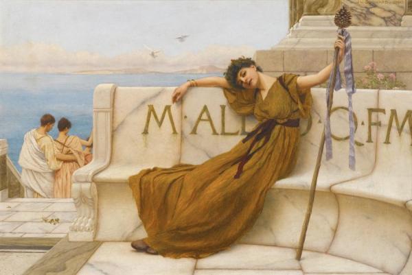 A Priestess Of Bacchus by John William Godward