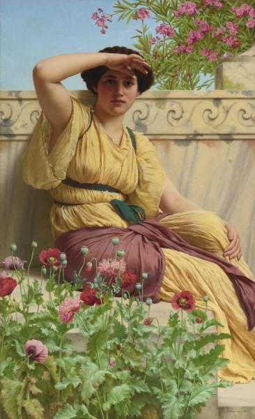 A Tryst(british) by John William Godward Oil Painting Reproductions