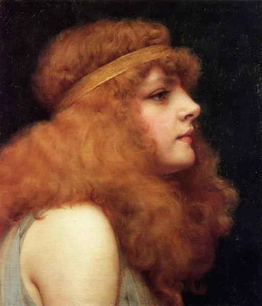An Auburn Beauty by John William Godward