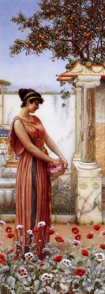 An Idle Hour by John William Godward Oil Painting Reproductions