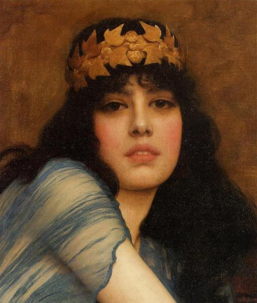 John William Godward Head Of A Girl