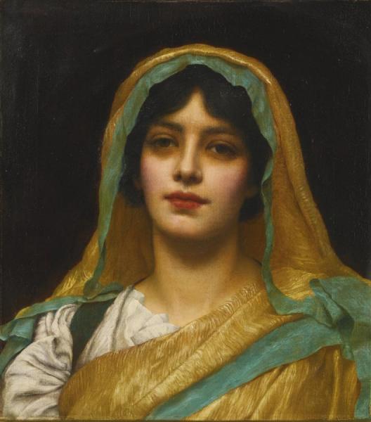 Head Of A Girl,atalanta by John William Godward