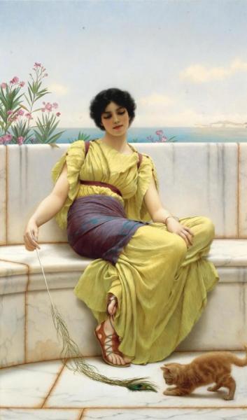 Idleness by John William Godward Oil Painting Reproductions