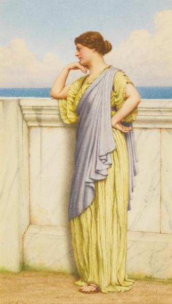 Looking Out To Sea by John William Godward Oil Painting Reproductions