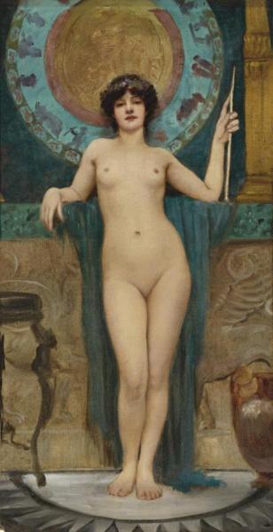 Study Of Campaspe by John William Godward