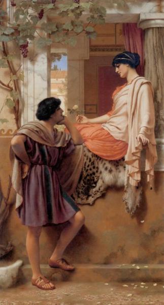 The Old, Old Story by John William Godward Oil Painting Reproductions