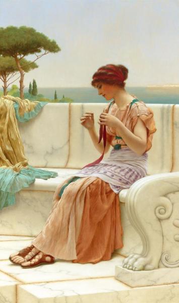 The Seamstress by John William Godward Oil Painting Reproductions