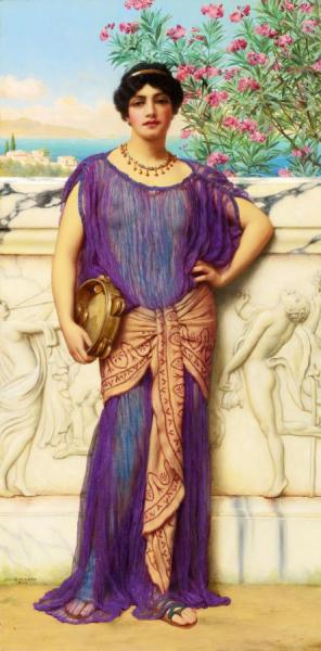 The Tambourine Girl by John William Godward