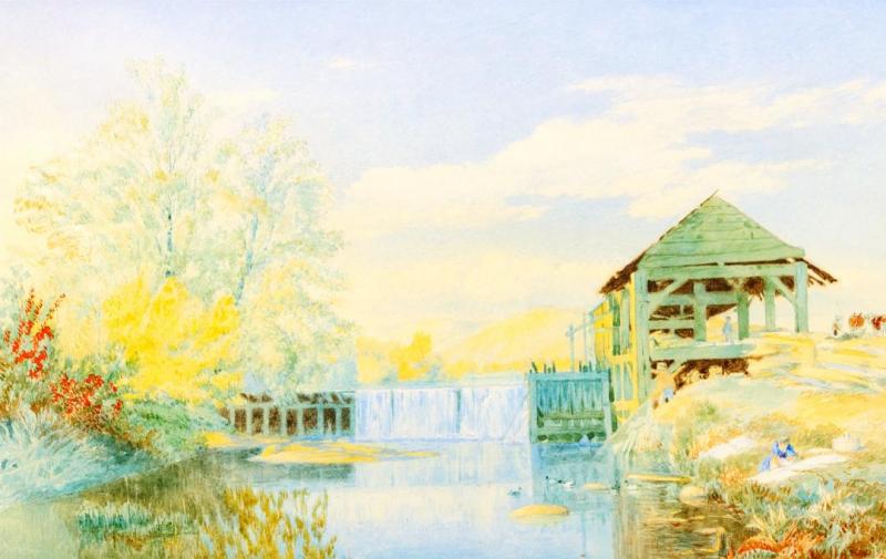 Canal Locks, 1880 by John William Hill