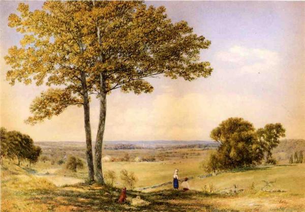 View Of Valley On Turnpike by John William Hill