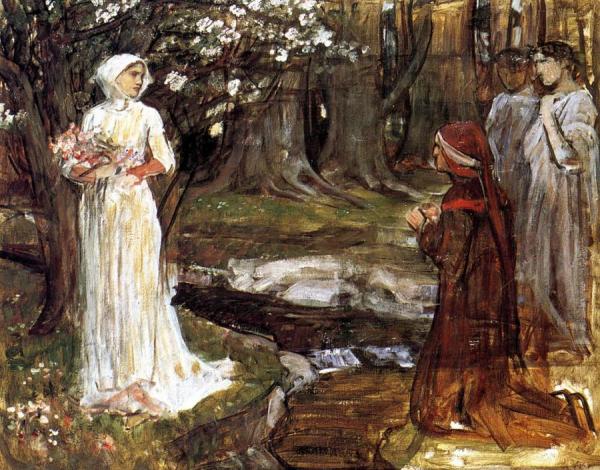 Dante And Beatrice by John William Waterhouse