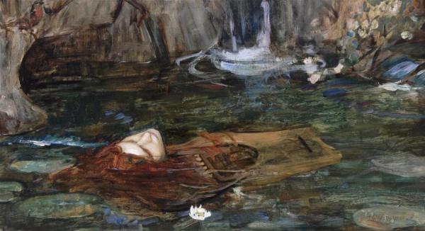 Study For Nymphs Finding The Head Of Orpheus by John William Waterhouse