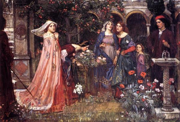 The Enchanted Garden by John William Waterhouse Oil Painting Reproductions