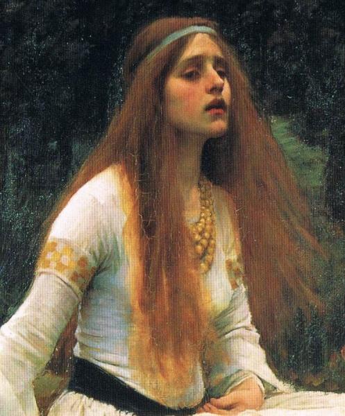John William Waterhouse The Lady Of Shalott (detail-top)