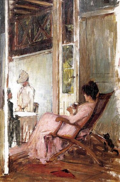 The Loggia (sketch) by John William Waterhouse