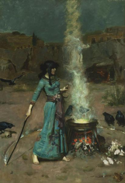 The Magic Circle by John William Waterhouse Oil Painting Reproductions