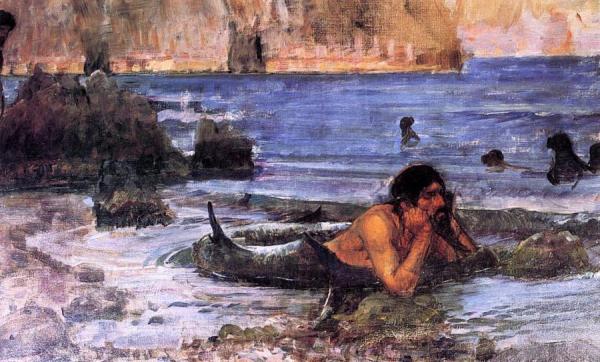 The Merman (sketch) by John William Waterhouse