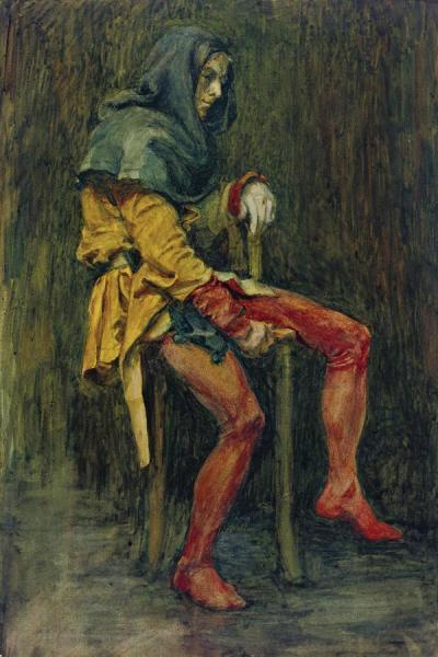 John William Waterhouse Touchstone,the Jester