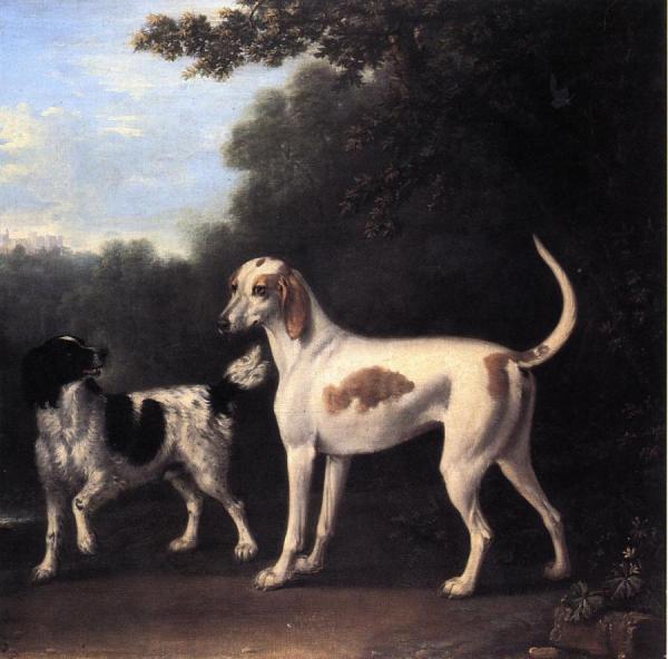 Two Of The Duchess Of Marlborough's Dogs by John Wootton