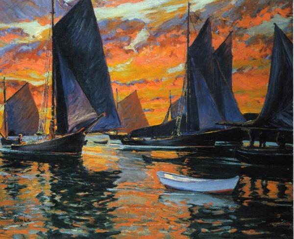 Sails In The Sunset by Jonas Lie