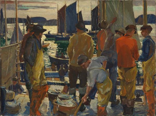 When The Boats Come In,1921 by Jonas Lie