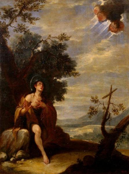 Marie Magadelene In The Desert by José Antolinez