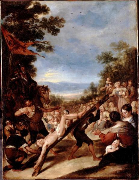 The Crucifixion Of Saint Peter by José Antolinez