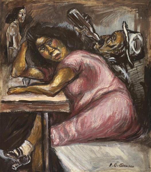 En La Taverna by Jose Clemente Orozco
