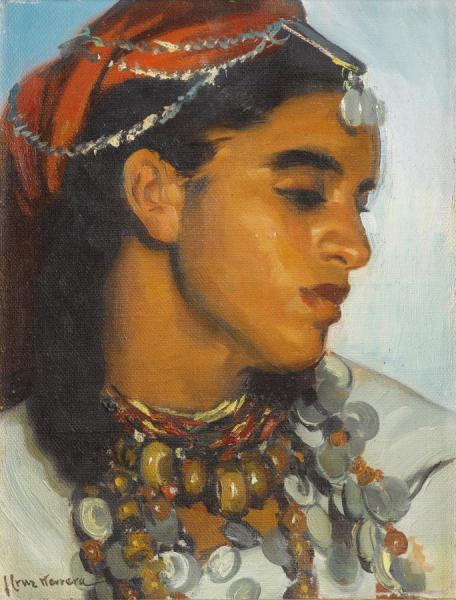 Portrait Of A Woman Of The Atlas by José Cruz Herrera