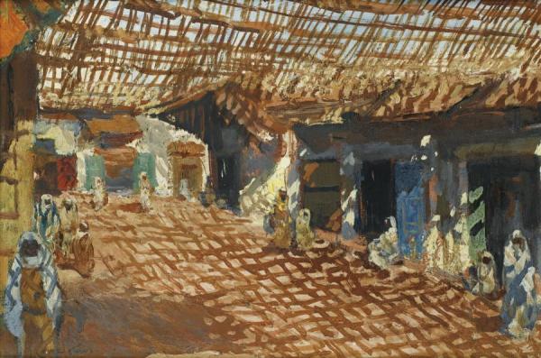 Socco Chico In Tangiers, Leaving The Souk by José Cruz Herrera