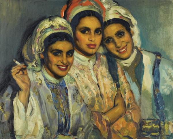 Three Friends, Morocco by José Cruz Herrera