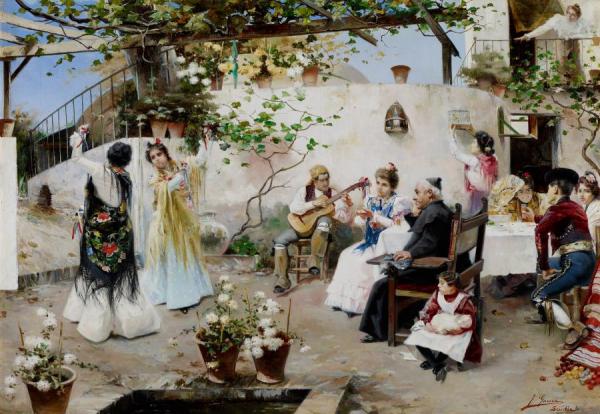 A Dance For The Priest by Jose Garcia Y Ramos Oil Painting Reproductions