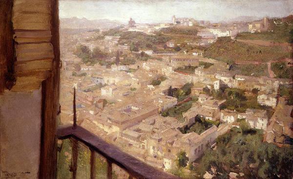 Paisaje Del Albaicin by Jose Maria Lopez Mezquita Oil Painting Reproductions