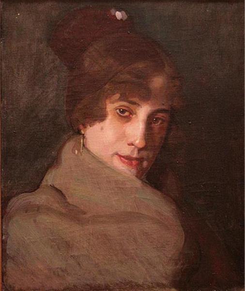 Retrato De Una Modelo by Jose Maria Lopez Mezquita