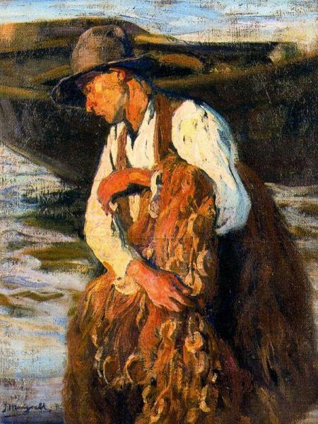 Estudio De Pescador by Jose Mongrell Torrent Oil Painting Reproductions