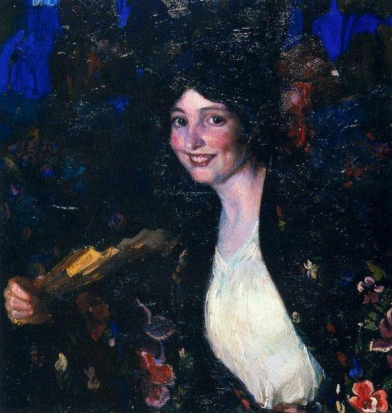 Mujer Con Abanico by Jose Mongrell Torrent