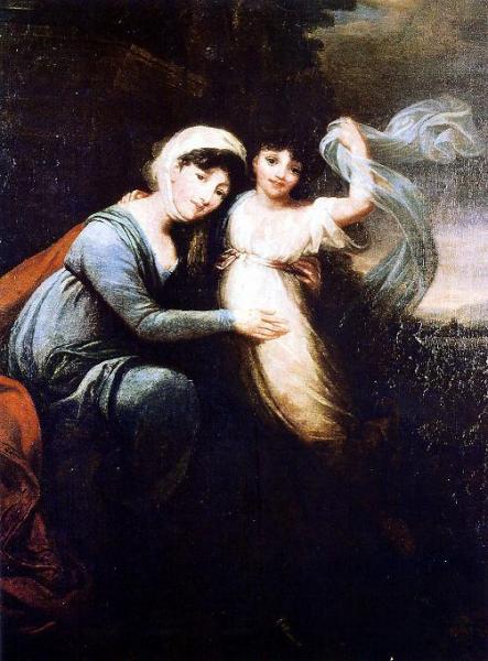 Anna Charlotte Dorothea Von Medem With Daughter by Josef Grassi Oil Painting Reproductions