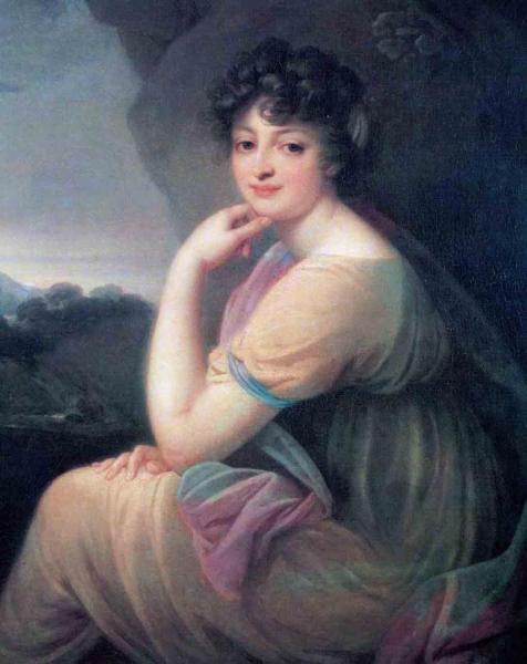 Portrait Of Ekaterina Bakunina by Josef Grassi