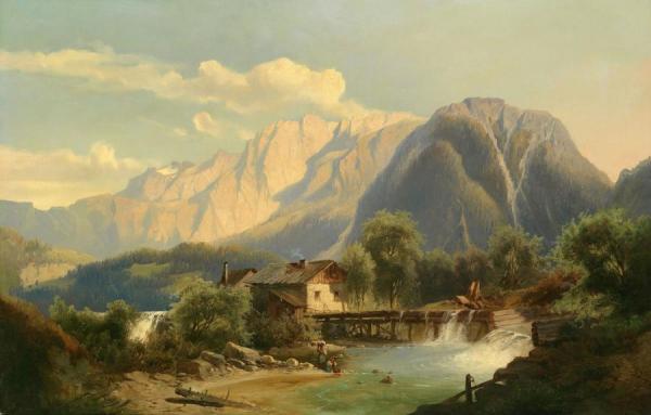 The Mountain Hut by Josef Thoma