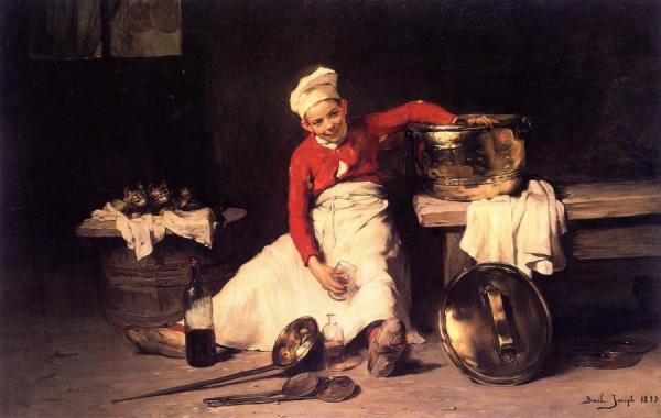 Kitchen-boy by Joseph Bail Oil Painting Reproductions